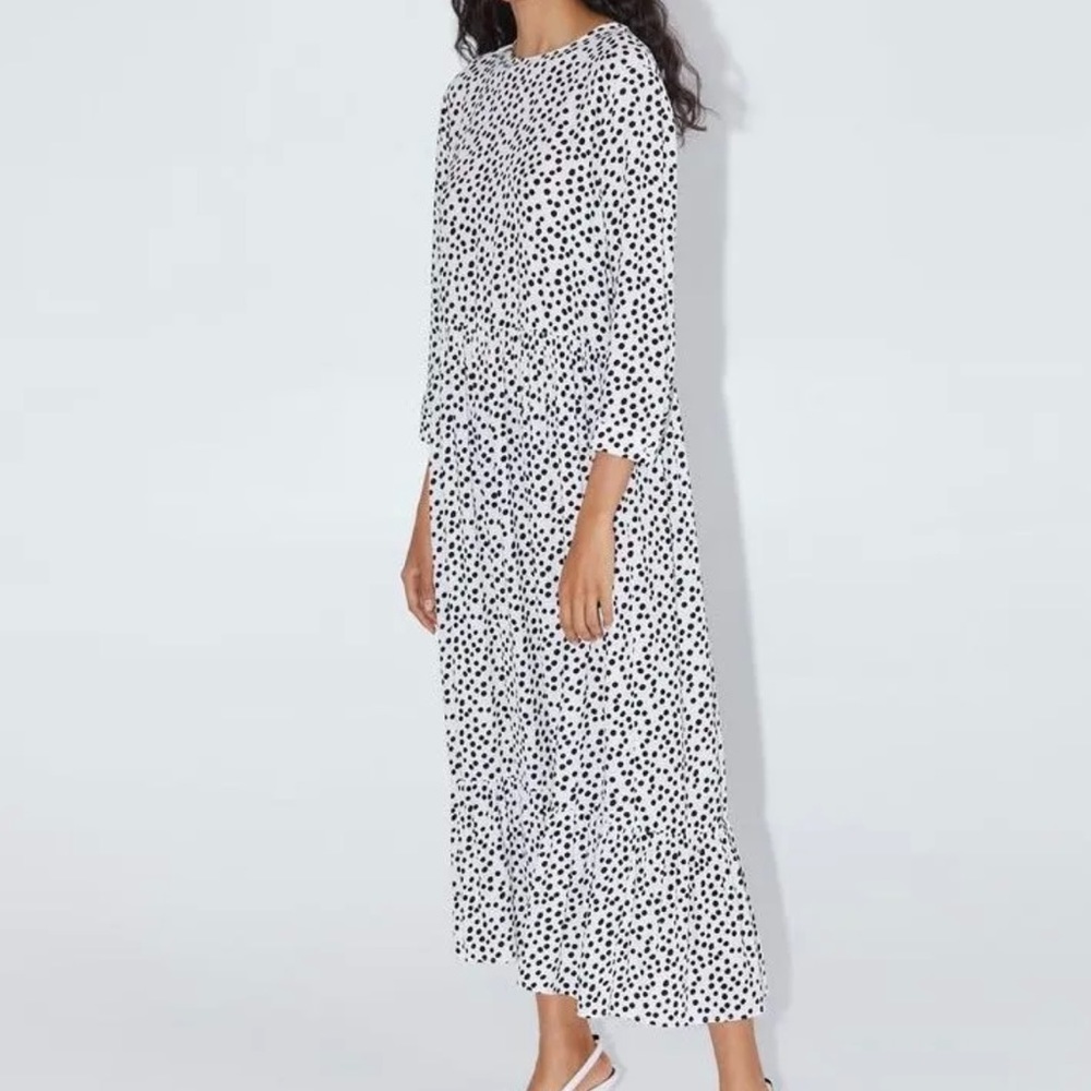 Zara Polka Dot Midi Dress